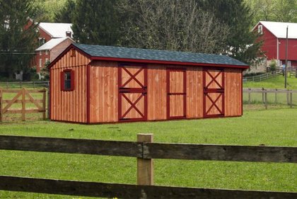 10x28 Pine Horse Barn